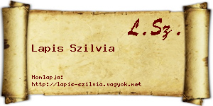 Lapis Szilvia névjegykártya