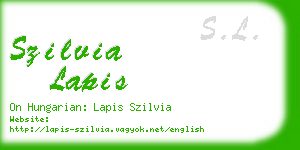 szilvia lapis business card